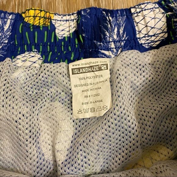 Island haze swim wear trunks Board Shorts bathing suit pineapple mens -XL - Picture 5 of 10